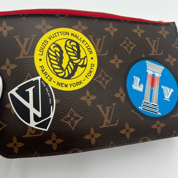 Sold! Louis Vuitton Neverfull MY LV WORLD TOUR Pochette Monogram Canvas Like New - Picture 14 of 15